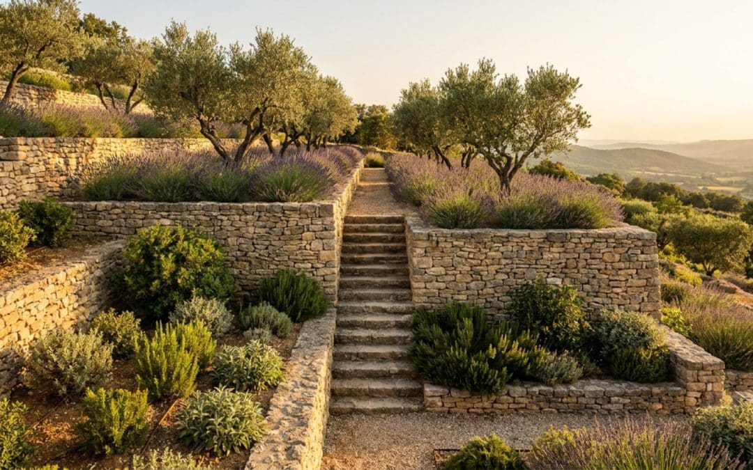 Jardin en restanques : le guide complet pour aménager un terrain en pente en Provence